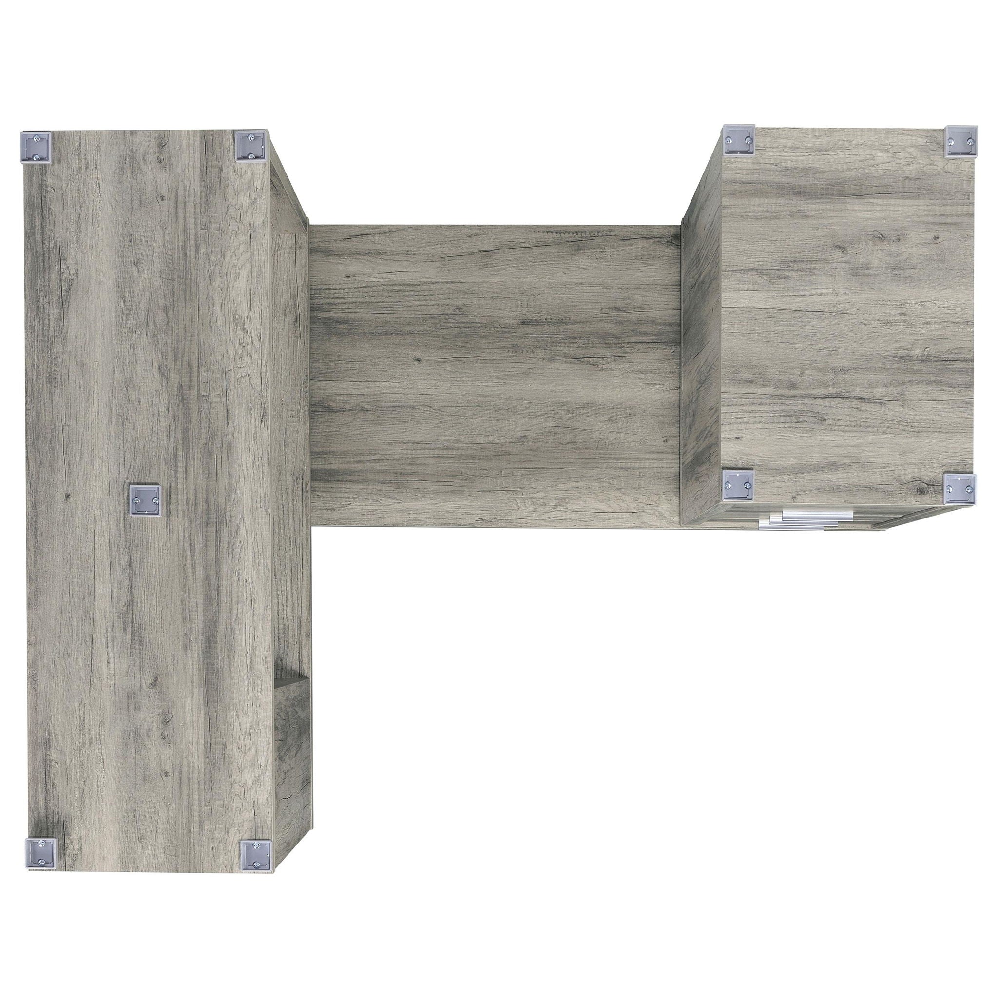 Yvette 60-inch 3-drawer L-Shape Computer Desk Grey Driftwood