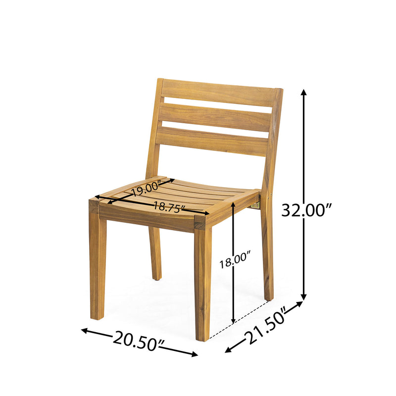 Outdoor 7 Piece Dining Set With Rectangular Table - Teak