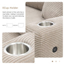 Oversized Sectional L Shaped Cloud Couch With USB Charging Port Cup Holder Deep And Wide Seat Sofa With Chaise Comfy