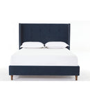 Peyton - Upholstered Bed With 54" High Headboard, Traditional Hand Buttoned Tufting