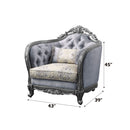 Ariadne - Chair - Fabric & Platinum - Atlantic Fine Furniture Inc