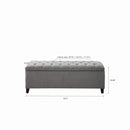 Elegant Design Tufted Top, Soft Close Storage Bench