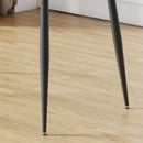 Modern Rectangular Glass Dining Table With Tempered Glass Top And Metal Legs For 4 - 6 People - Black / Transparent