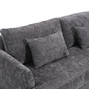 Mid Century Modern Chenille Fabric Loveseat Sofa, 2 Seat Upholstered Couch