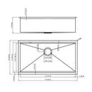33" Undermount Kitchen Sink Single Bowl Stainless Steel Ledge Workstation In Brushed Nickel, 16 Gauge 304 Stainless Steel, 33 X 19 X 9 Inch