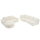 U-Shaped Oversized Modular Cloud Sectional Sofa With Deep Seat For Living Room