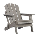 Oversize Outdoor Folding Adirondack Chair - Gray