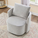 360° Modern Swivel Chair With Upholstered Curved Design
