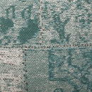 Ocean - Square Pouf Ottoman And Floor Cushion - Teal / Beige