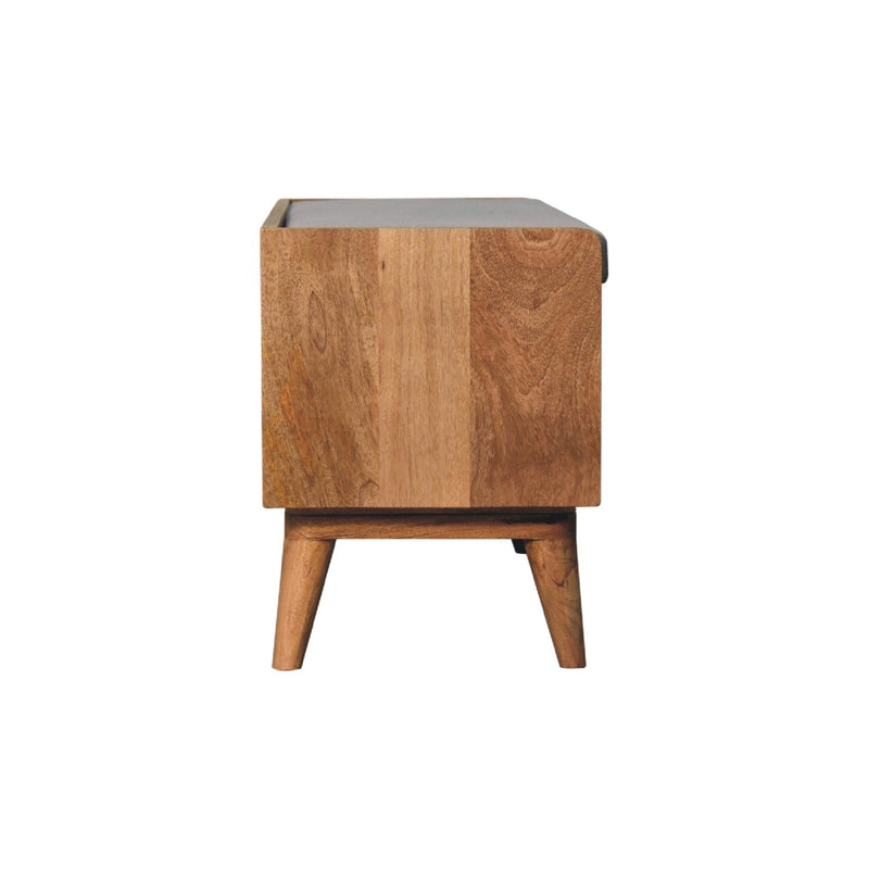 Solid Wood Bench With Upholstered Sea