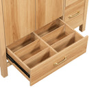 36" Bathroom Vanity, 2 Soft Close Doors, 4 Soft Close Drawers, Adjustable Shelf, Storage Cabinet - Acacia Wood