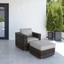 Outdoor Patio Chair Set For Patio With Foam Cushions