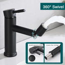 2 Mode Bathroom Faucet With 360 Degree Rotating Aerator For Sink