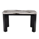 Magaly - Bar Table And Stool 5 Piece Set With Marbled Top Detail - Dark Gray