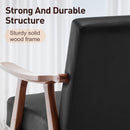 Mid Century Modern Accent Chair With Solid Wood Frame And Extra Thick Backrest