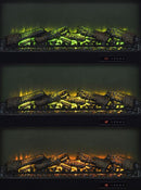 Havering - 71" TV Stand Fireplace Media Console - Dark Pine