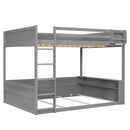 Bunk Bed With Built In Shelves, Storage Box, LED Light And USB Charging Station