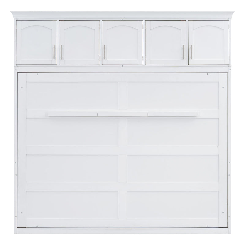 Murphy Modern Bed With Top Cabinets For Space Saving And Comfort