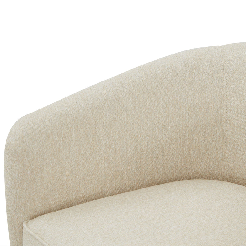 Miramar - Swivel Barrel Chair With Wooden Base