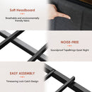 Upholstered Platform Bed Frame With Storage Drawers, USB Ports, LED Lights