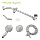 Dual Shower Head With Adjustable Slide Bar And Multi Function Settings