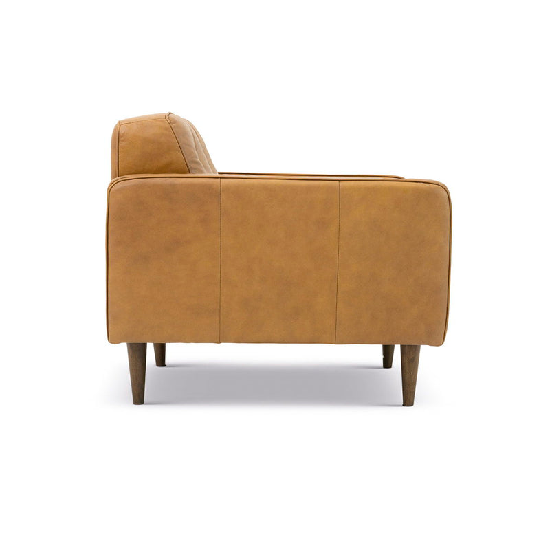 Giselle - Genuine Leather Armchair in Tan - Light Brown