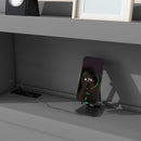 Full Size Platform Bed With Trundle, Drawers, USB Ports And Built In Shelves - Gray