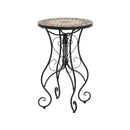 Colorful Outdoor Side Table With Ceramic Tile Top