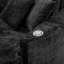 Boneless Design Upholstered Sofa Bed With Cup Holders