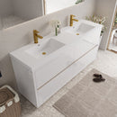 Bathin Freestanding Bathroom Vanity With Double Sinks, Bathroom Storage Vanity Cabinet With Stone Resin Countertop And Soft Close Drawers
