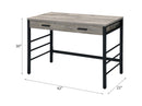 Disho - Desk - Light Weathered Oak & Black Finish - Atlantic Fine Furniture Inc