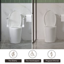 Upgraded Design Armrest, With Glossy Gw 007 1 Piece Toilet With Tornado Flush, Soft Close Seat, Dual Flush Map 1000G, Comfort Chair Seat - Gloss White