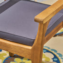 Outdoor Dining Chair With Slat Back And Acacia Wood Frame (Set of 2) - Gray / Teak