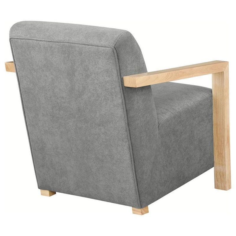 Diego - Upholstered Accent Arm Chair With Wood Arms