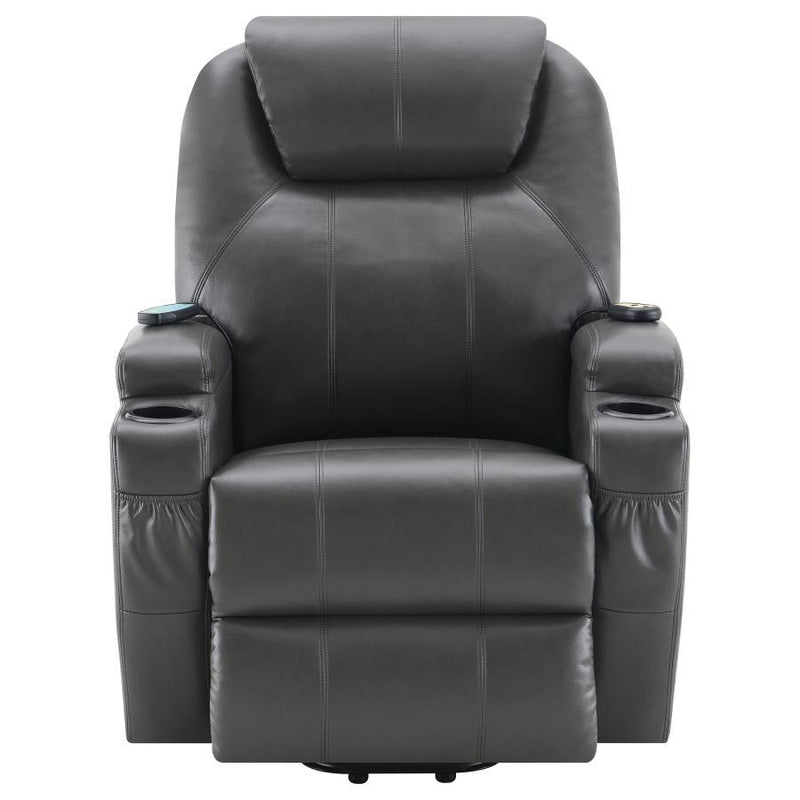 Sanger - Upholstered Power Lift Massage Recliner