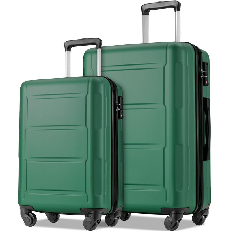 Expanable Spinner Wheel 2 Piece Luggage Set ABS Lightweight Suitcase With Tsa Lock 20" / 28"