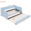 Upholstered Daybed Sofa Bed With Trundle Bed