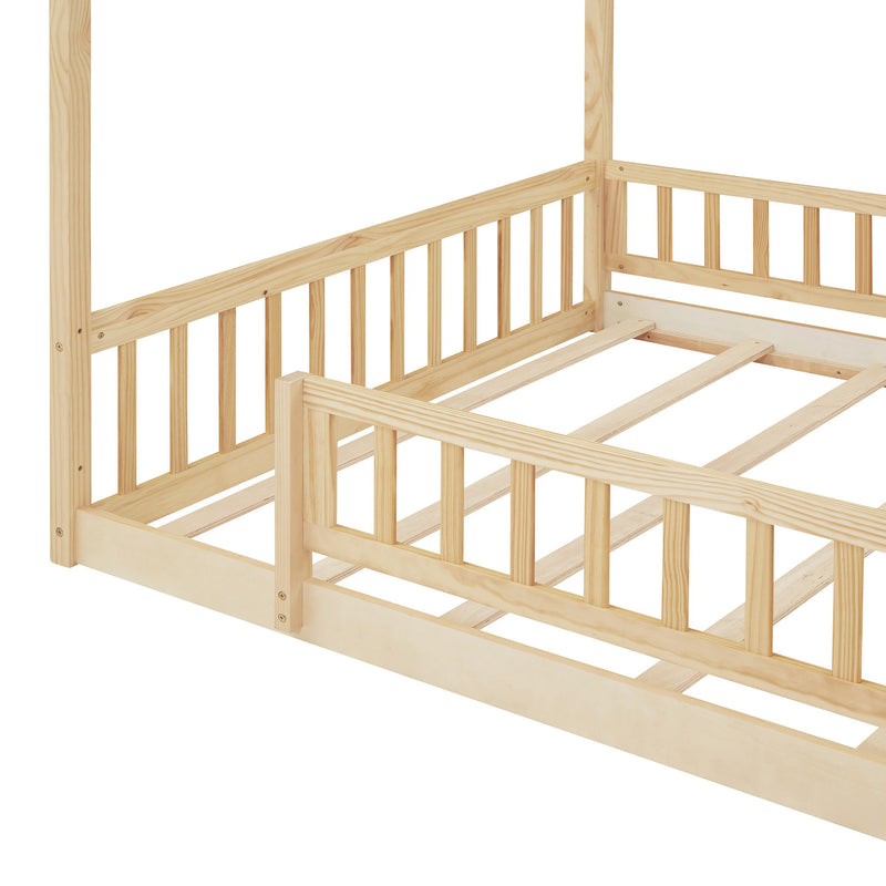 Bed House Bed Frame With Fence