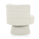 Swivel Accent Chair, 360° Rotating Design With Ergonomic Support For Living Room, Bedroom & Home Office - Cream White