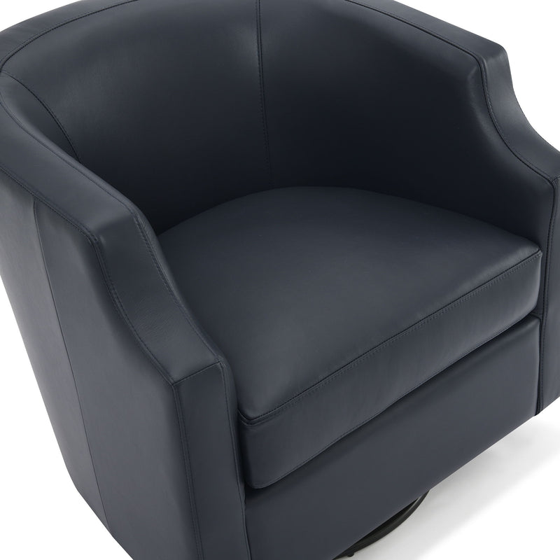 Emmett - Swivel Glider Barrel Chair With Clip Arm Design