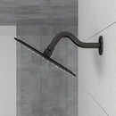 8" Shower Arm With Flange, Adjustable Angles - Matte Black