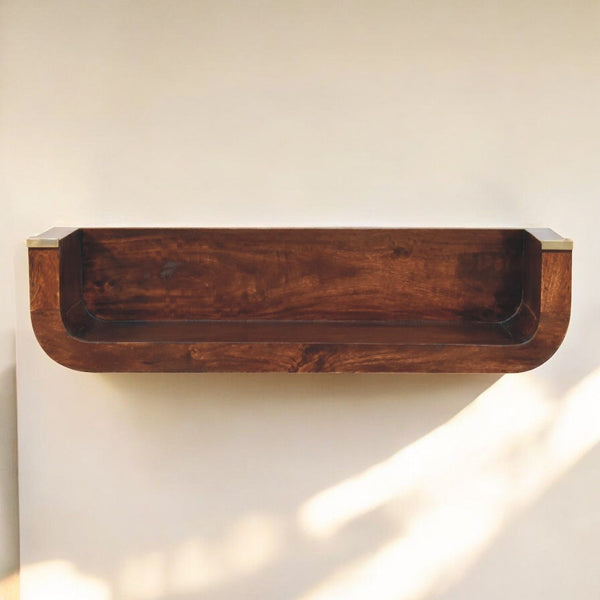 Indira Floating Console Table - Walnut