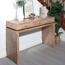 Rustic Wood Console Table With 3 Drawers Entryway Table For Hallway, Foyer, Or Office - Natural / Natural & Light Brown / Natural Wood / Natural Wood Wash / Natural / Rustic