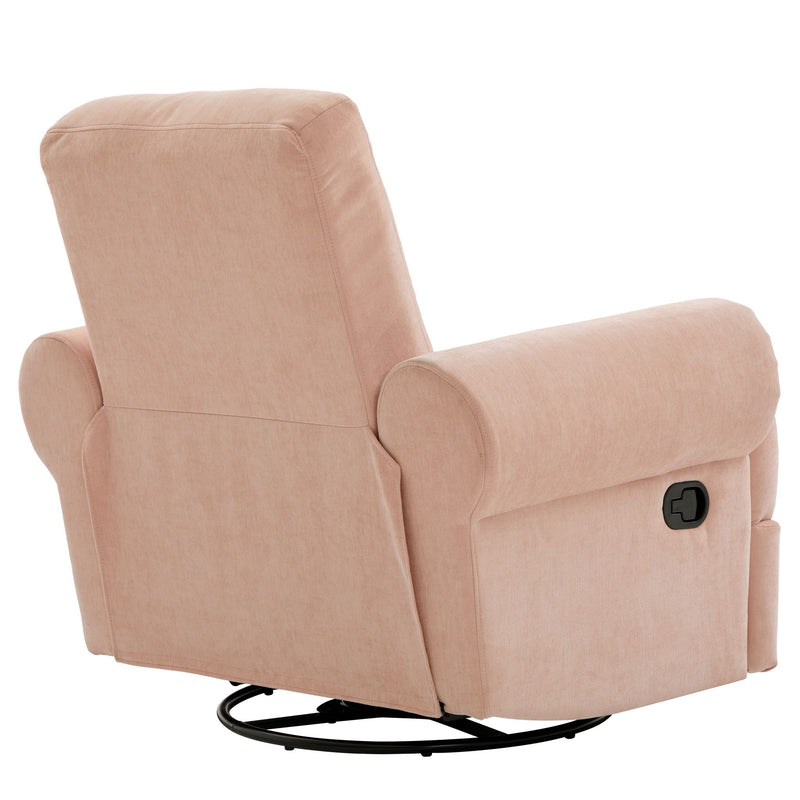 Manual Swivel Recliner Rocker Chair With Adjustable Backrest