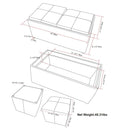 Avalon - 5 Piece Storage Ottoman - Distressed Black