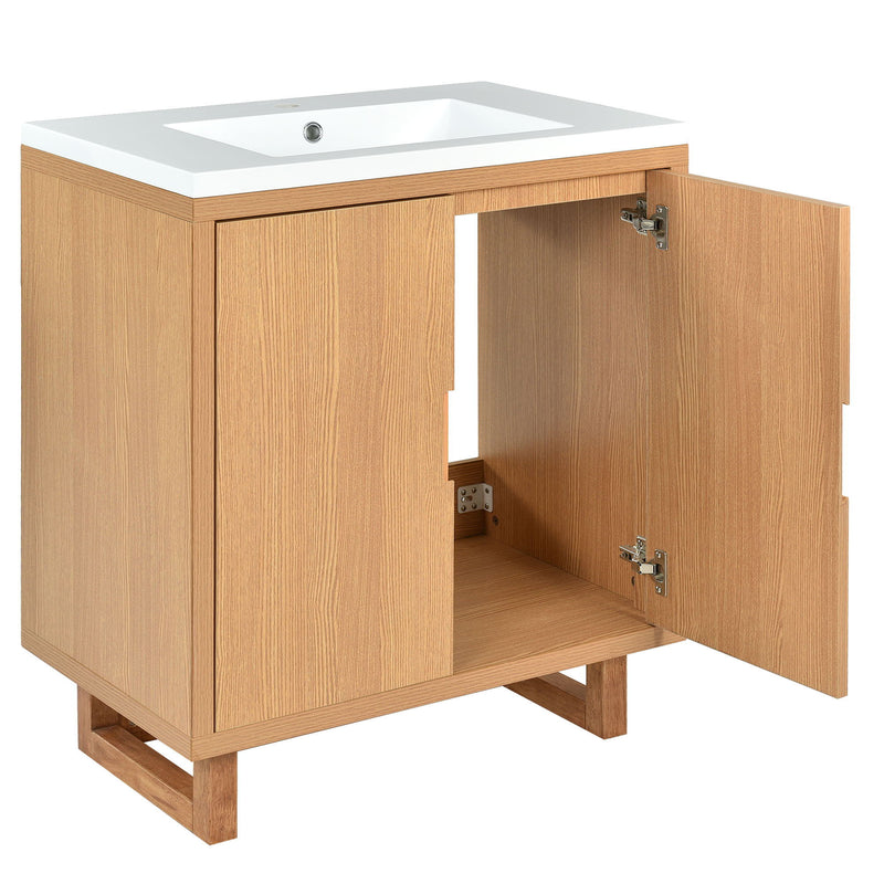 Bathroom Vanity Set With Sink, Combo Cabinet, Bathroom Storage Cabinet, Solid Wood Frame