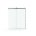 Frameless Soft-Closing Shower Door, 1/4" (6 Mm) Tempered Glass Single Sliding With Explosion Proof Coating