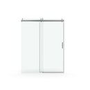 Frameless Soft-Closing Shower Door, 1/4" (6 Mm) Tempered Glass Single Sliding With Explosion Proof Coating