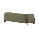 Contemporary Boucle Sherpa Sofa With Birch Wood Legs