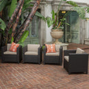 Stylish Outdoor Club Chair With Weather Resistant Cushions